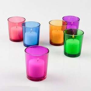 Elegante portavelas de metal para té, decoración navideña para el hogar con elegantes portavelas de cristal votivo - Product Image 1