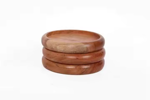 Dessous de verre en bois noyer sous-verres faits à la main carré tasse à thé tapis ensemble dernière conception Table personnalisée par artisanat croissant - Product Image 3