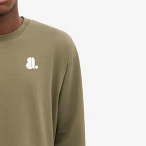 Nouveau T-shirt pour homme en coton 100% uni, manches longues, 220g, poids lourd, vintage, décontracté, grande taille, respirant, séchage rapide, uni - Product Image 3