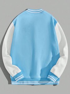 Diseño de botón de chaqueta Letterman/Varsity hecho a medida para mujer con forro de lana transpirable y de la más alta calidad - Product Image 2