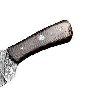 Couteau de chasse de luxe personnalisable OEM, couteau de survie extérieur haut de gamme unique forgé à la main, manche en bois, étui en cuir, acier - Product Image 5