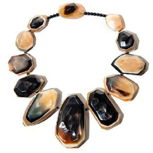 Natural al por mayor hecho a mano cuerno de búfalo mujer collar de cuerno de búfalo con conjunto de pendientes collares de joyería de moda - Product Image 6