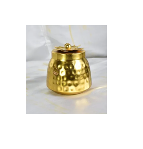 ชามผลไม้แห้งทองเหลืองสำหรับตกแต่งงานแกะสลักอเนกประสงค์ฝาปิดเครื่องครัวสีทองดีไซน์ของขวัญ - Product Image 6