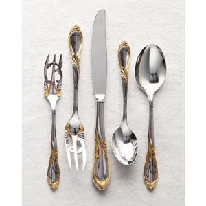 High-quality polished brass cutlery <b>set</b> with decorative handle used for luxurious home and wedding dining <b>flatware</b> <b>set</b> - Product Image 3