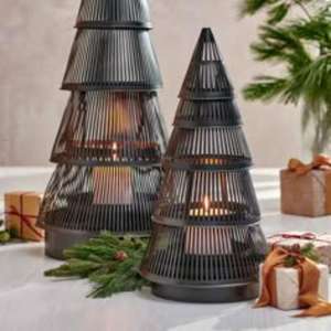 Farol de Vela de Metal Blanco, Decoración Moderna de Lujo para el Hogar, Diseño Minimalista, Material Duradero, Apto para Interiores y Exteriores, Navidad - Product Image 2