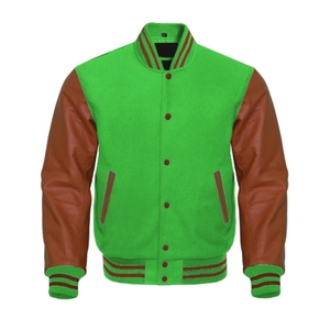 Letterman bordado Varsity chaquetas hombres mujeres Streetwear alta calidad hecho a medida CollegeBaseballjacket para hombres - Product Image 4
