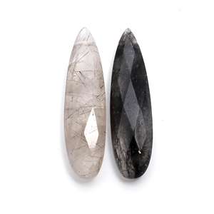 ต่างหูเม็ดเดี่ยวทรงหยดน้ำยาวเกรด AAA สำหรับทำต่างหูแบบทับทิมสีดำที่จับคู่กันได้สำหรับต่างหูฤดูร้อนทำเครื่องประดับลูกปัด - Product Image 3