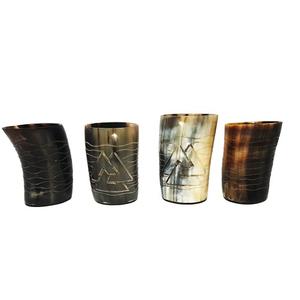 Taza de cuerno para beber estilo búfalo americano con asa Pulido natural Capacidad personalizada ecológica para cerveza Vino Regalo de negocios - Product Image 1