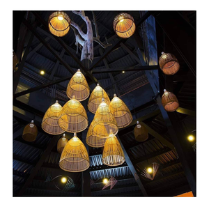 Lámpara de Bambú Vietnamita, Iluminación de Bambú Tejido, Decoración de Interiores, Ambiente, Exportación al por Mayor, Directo de Fábrica - Product Image 1