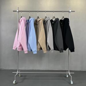 Logo personnalisé 100% coton polaire hommes haute qualité fermeture éclair sweats à capuche hommes sweat à capuche lavé pour hommes ensembles de sweat à capuche - Product Image 2