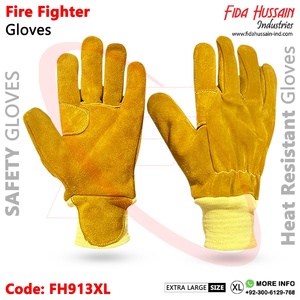Top vente en gros pompier travail gant de sécurité saison d'hiver gant de pompier ignifuge gants en cuir du Pakistan - Product Image 5