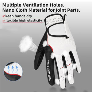 2025 noir et blanc bon vendeur coupe-vent haute qualité OEM Service Durable antidérapant adulte porter des gants de golf - Product Image 5