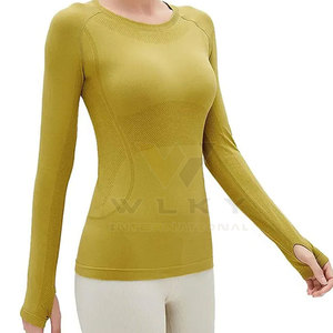 Chemises de Compression thermique à col rond personnalisées, couche de Base d'entraînement de Yoga pour femmes chemises thermiques à manches longues - Product Image 5
