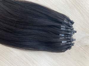 High Quality 100% Remy Cuticle Aligned Vietnamese Human Hair Extensions Double Drawn Micro Loop Raw Unprocessed Natural Wave - Product Image 3