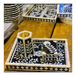 Ensemble de brûleur à bakhoor artisanal à la senteur de fraise avec plateau, nacre et design arabe - Spécial Eid, meilleur prix de vente - Product Image 5