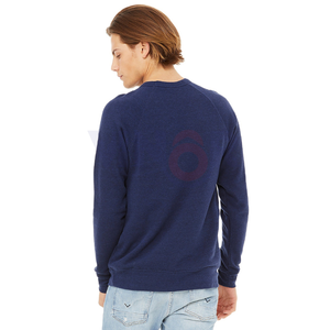 เสื้อสเวตเตอร์ผ้าฟลีซแบบสวมหัวคอกลมผ้าคอตตอน100% สำหรับผู้ชายเสื้อสเวตเชิ้ตมีฮู้ดตัวยาวมีลายปักโลโก้ออกแบบได้ตามต้องการ - Product Image 3