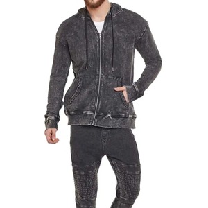 Survêtement de style évasé lavé à l'acide personnalisé pour hommes, pantalon de survêtement à capuche d'hiver avec sérigraphie à motif solide sur des vêtements personnalisés - Product Image 3
