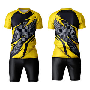 Camisetas de fútbol deportivas transpirables de poliéster liso personalizadas para hombre, conjuntos de uniformes de fútbol, conjuntos de camisetas de fútbol - Product Image 4