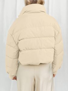 Chaquetas de burbujas hinchadas, ropa de invierno transpirable para mujer, chaquetas de burbujas con cremallera de invierno acolchadas para mujer, OEM personalizado - Product Image 2