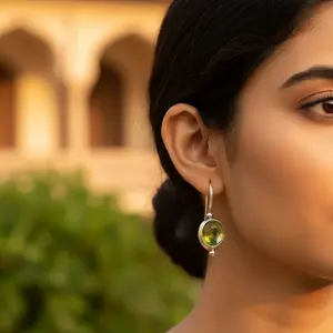 Pendientes de Plata 925 con Peridoto Verde para Mujer, Joyería de Moda - Product Image 2