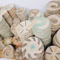 Seagrass tenture murale décor panier mural Boho décoration de la maison Art mural personnalisé selon les modèles disponibles du Vietnam