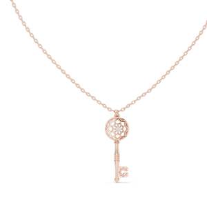 Collar con Colgante de Diamante CVD VVS-VS EF de 0.008 CT, Creado en Laboratorio, Opciones de Oro de 18K, 14K, Oro Rosa, Amarillo y Blanco, Elegante y Fino - Product Image 1