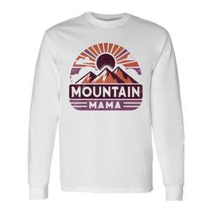 Camiseta de manga larga Love Hiking Mama, ropa promocional para excursionistas de montaña - Product Image 1