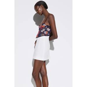 Falda Elegante de Cintura Imperio para Mujer, Tejida y de Punto, con Volantes y Estampados, Estilo Casual a Formal, Talla XS para el Trabajo - Product Image 2