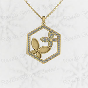 Más vendidos 925 Plata de Ley 26mm Chunky Hexagon Butterfly Semi Mounting Charm Pendant Setting para Resina y recuerdo de cenizas - Product Image 4