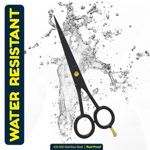 กรรไกรสแตนเลสสำหรับตัดผมมืออาชีพ6นิ้วใบมีดขอบเรียบอุปกรณ์ความงามสำหรับตัดผม - Product Image 5