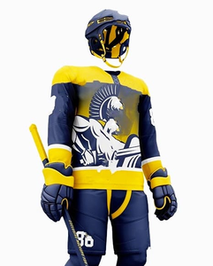 ถุงมือฮอกกี้น้ำแข็งแบบใหม่ ดีไซน์เองได้ ป้องกันแบคทีเรีย แห้งเร็ว ระบายอากาศดี สีและโลโก้สั่งทำได้ สำหรับผู้ใหญ่ทุกเพศ - Product Image 4