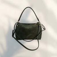 Tas Tangan Klasik Wanita dari Kulit Suede Elegan dengan Penutup Ritsleting, Tahan Lama, Ringan, Kapasitas Besar, Tali Dapat Dilepas, Tas Selempang.