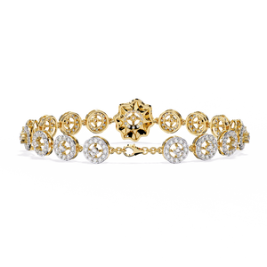 Fabulosa Pulsera de Diamantes Cultivados en Laboratorio de Oro de 18k, Elegantes Brazaletes de Diamantes - Product Image 3