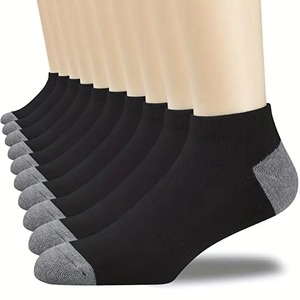 Chaussettes de cheville pour hommes en coton de qualité supérieure, respirantes, confortables, décontractées, mode estivale avec logo sur le bas pour la saison hivernale - Product Image 3