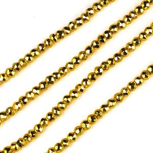 เส้นลูกปัดไพไรต์ธรรมชาติสีทองสำหรับทำเครื่องประดับขนาดต่างๆ - Product Image 4