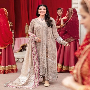 Heavy Embroidered Chiffon Suits by Riaz Arts Luxury 3-Piece Wedding & Party Wears Indian & Pakistani Clothing Volume Jhoomro - Product Image 2