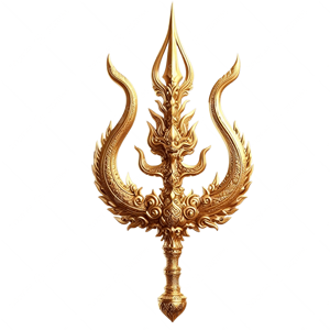 Latón Om Trishool Trishul redondo Art Deco diseño Industrial boda hogar Pooja templo decoración colgante - Product Image 4