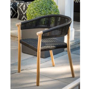 Teak Woven Stacking <b>Chairs</b> Midcentury <b>Stackable</b> <b>Chair</b> <b>Garden</b> <b>Chairs</b> for Events - Product Image 1
