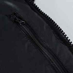 Veste matelassée matelassée brillante et coupe-vent pour hommes, veste matelassée à capuche épaisse noire, nouvel arrivage - Product Image 4