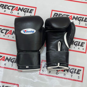 Guantes de Boxeo de Piel de Vacuno Genuina, Modelo Nuevo, con Correa, Rojo y Negro, para Sparring, con Logotipo Personalizado, Premium, para Kickboxing y Muay Thai - Product Image 1