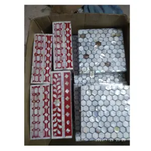 Fabricantes de cajas de almacenamiento de acrílico tallada a mano caja de acrílico de nácar para almacenamiento de regalos personalizar joyero - Product Image 1