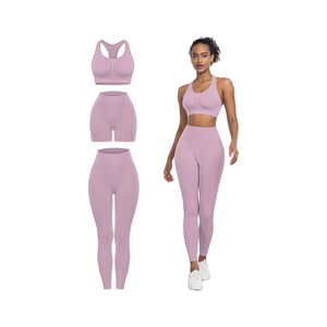 Levantamiento de cadera de cintura alta para correr al aire libre, conjunto de Yoga para ciclismo, ropa deportiva para mujer, conjuntos activos de entrenamiento para mujer, ropa de gimnasio, conjuntos para mujer - Product Image 3