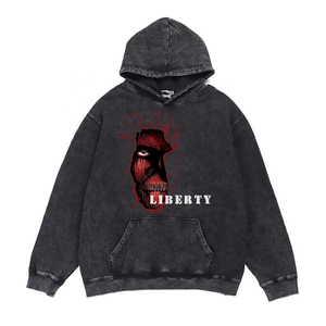 Haute qualité lavage à l'acide personnalisé Vintage lavage à l'acide sweat à capuche lourd pour hommes 100% coton français éponge hiver sweats à capuche surdimensionnés - Product Image 1