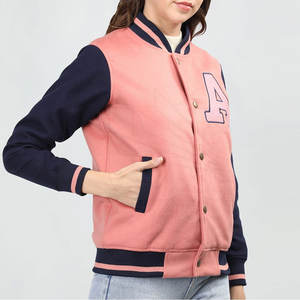 แจ็กเก็ตผู้หญิงขนาดใหญ่แจ็กเก็ตเลตเตอร์แมนวัสดุทนทานแจ็คเก็ตตัวอักษรใส่สบาย - Product Image 3