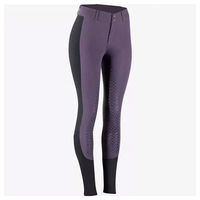 Culotte d'équitation OEM personnalisée taille haute en coton respirant avec compression et silicone pour femme, style western, avec boutons-pression