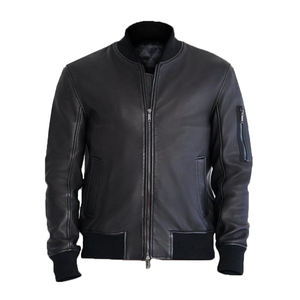 Chaqueta de cuero cálida de invierno para hombre, trajes ajustados informales transpirables, cuello levantado, cremallera a un precio razonable, ligera, impermeable - Product Image 1