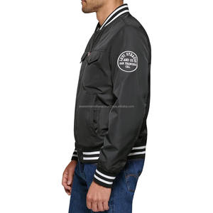 แจ็กเก็ตบอมเบอร์สไตล์ทีมมหาวิทยาลัย2024แจ็คเก็ตผ้าซาตินสำหรับผู้ชายเสื้อแจ็กเก็ตบุนวมสำหรับใส่กลางแจ้งปกติสั่งทำได้ - Product Image 3