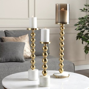 Support de bougeoir en métal de conception unique avec support de bougeoir votif en verre pour bougeoir de table fait main - Product Image 4