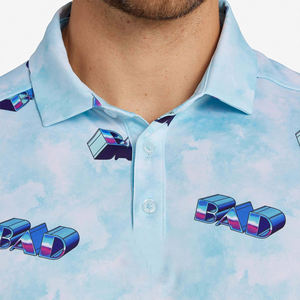 Chemise de golf pour homme anti-rides en coton 100% avec patte de boutonnage - Design classique et élégant pour les amateurs de golf - Product Image 4