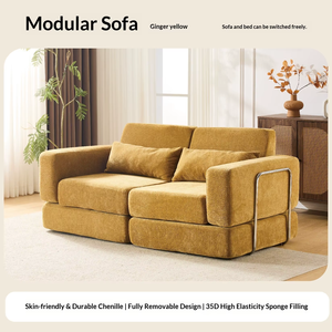 Sofá Seccional de Edición Limitada, Totalmente Lavable, Sofá Moderno con Espuma de Alta Resiliencia 35D, Sofá Cama para Sala de Estar Urbana - Product Image 5